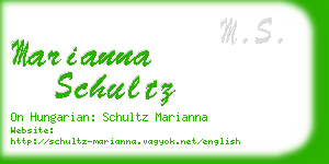 marianna schultz business card